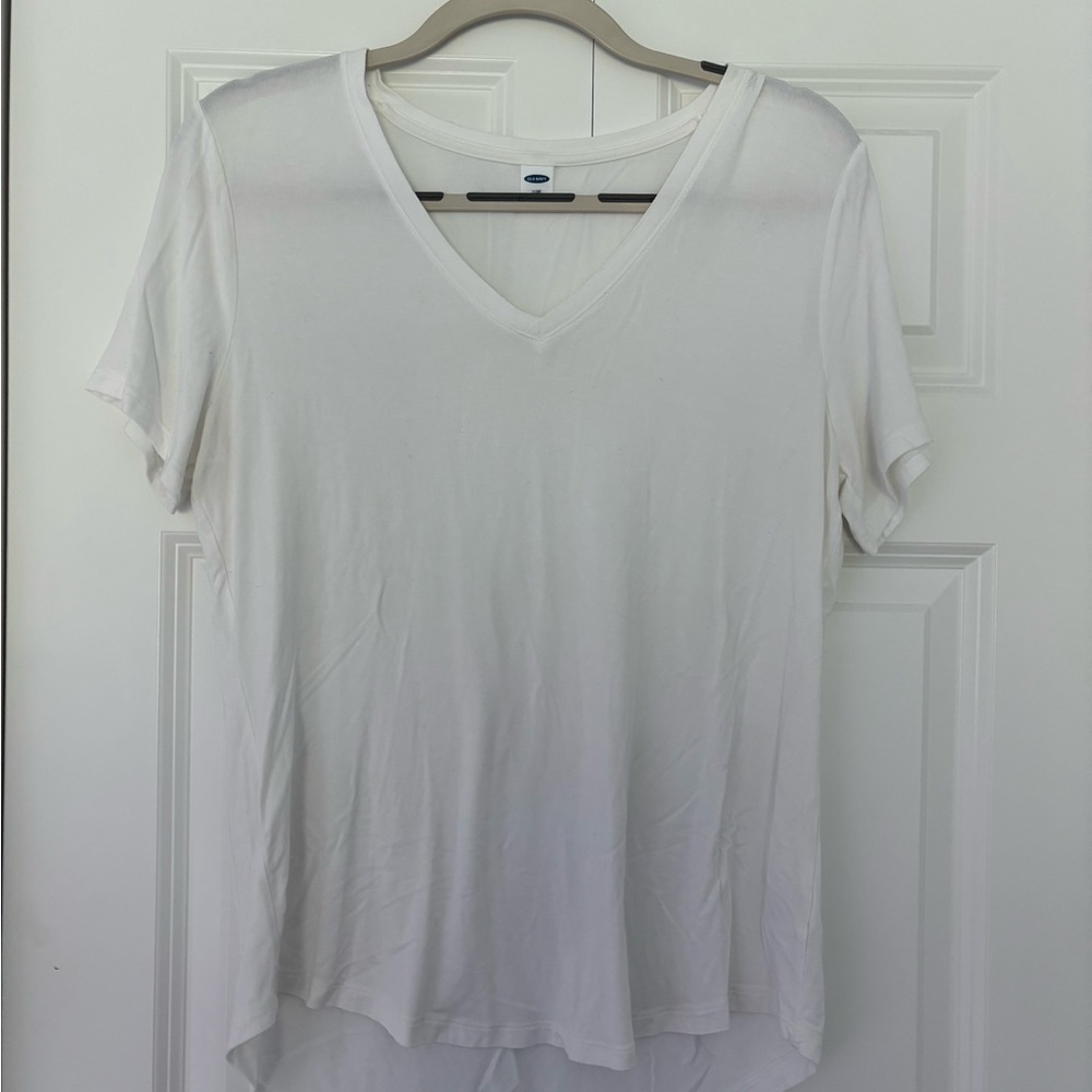 Old Navy White Relaxed Short Sleeve T-Shirt